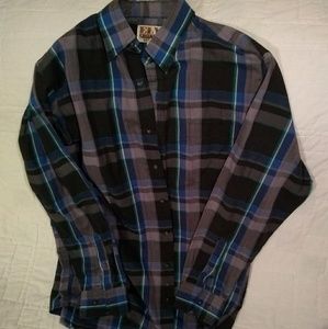 Flannel Purple and Green Button Down!